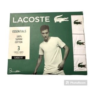 3 V NECK T-SHIRTS LACOSTE